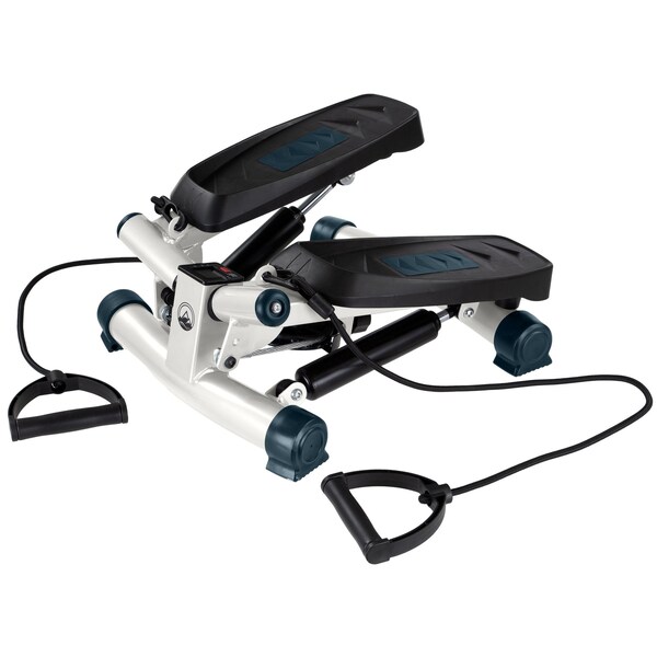 Wakeman Stair Stepper-Portable Climber Machine with LCD Monitor & Resistance Bands by Wakeman White/Gray 80-5217 - main